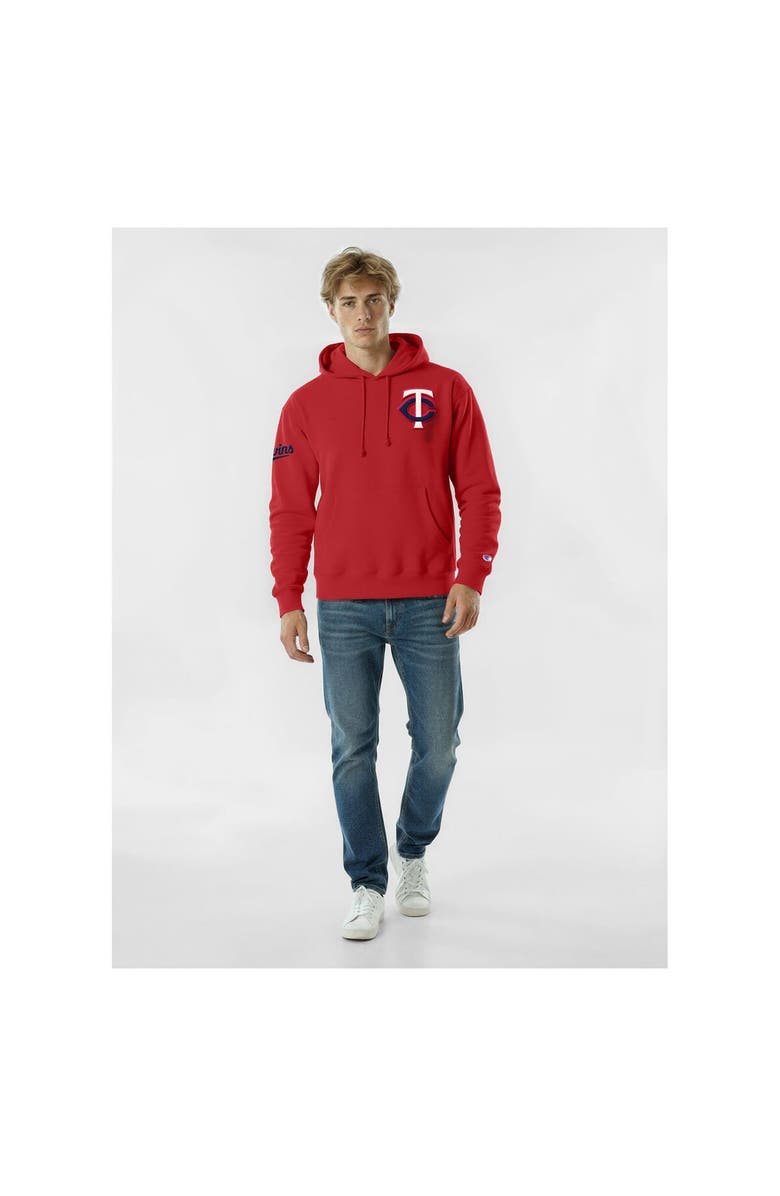 Champion Men's Champion  Red Minnesota Twins Reverse Weave Chenille Hoodie, Main, color, Red