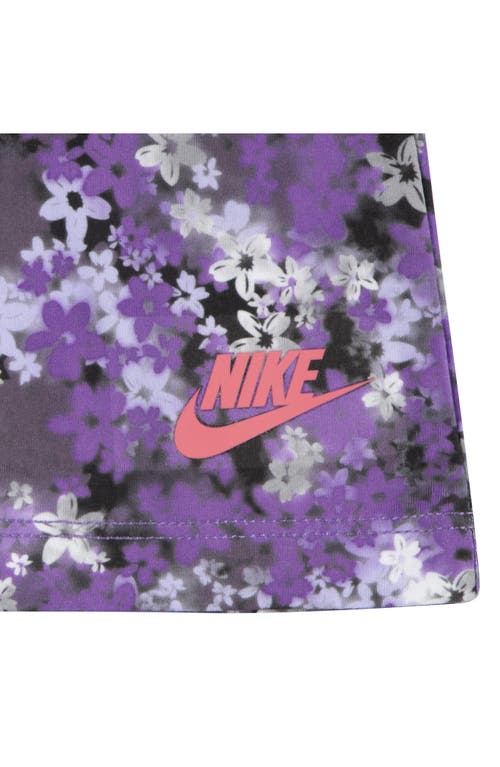 Nike Fresh Cut Sweatshirt & Leggings Set In Purple Black