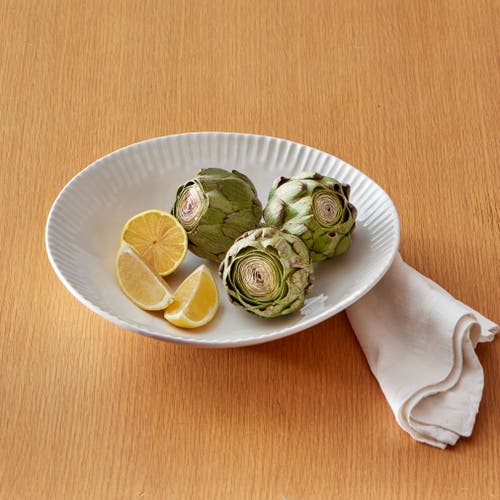 Tag Vista Low Serving Bowl Grey Dishwasher Safe Perfect For Entertaining In White