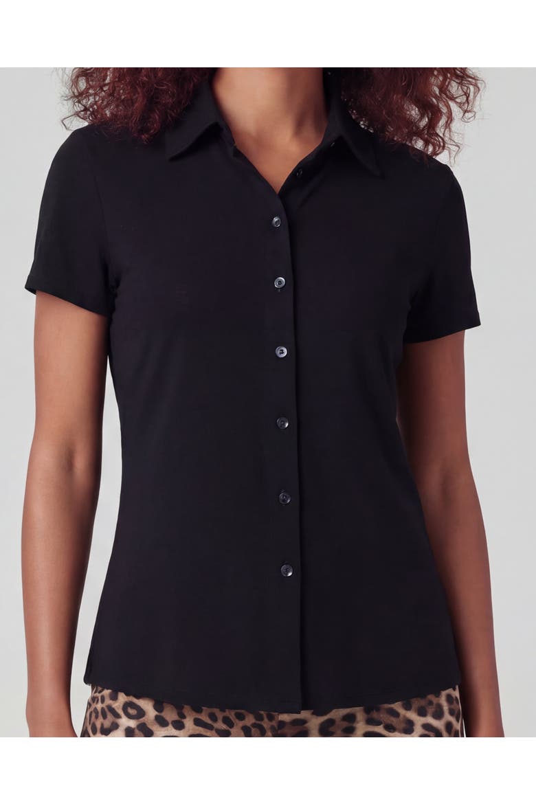 Solid Womens Shirts, Alternate, color, Black