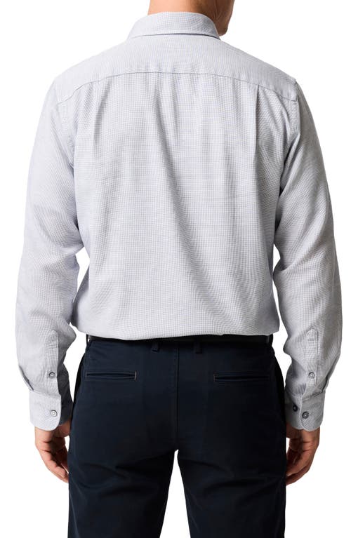 Rodd & Gunn Airtex Long Sleeve Sports Fit Shirt In White
