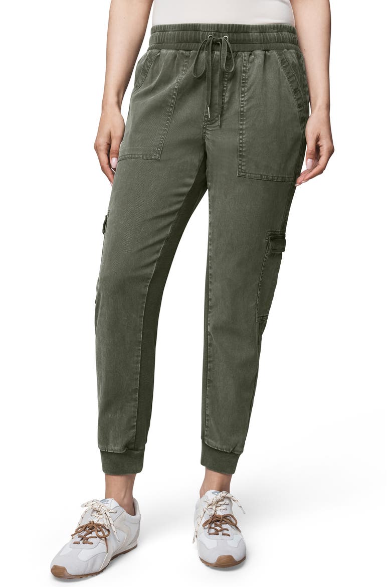 Jaclyn Drawstring Waist Joggers, Main, color, GREEN SPRUCE