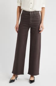 FRAME Le Slim Palazzo Coated High Waist Wide Leg Jeans