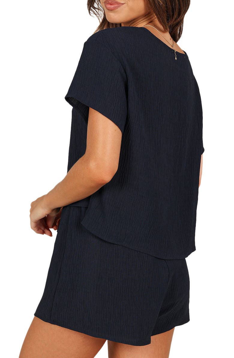 Petal & Pup Ittai T-Shirt & High Waist Shorts Set, Alternate, color, Navy