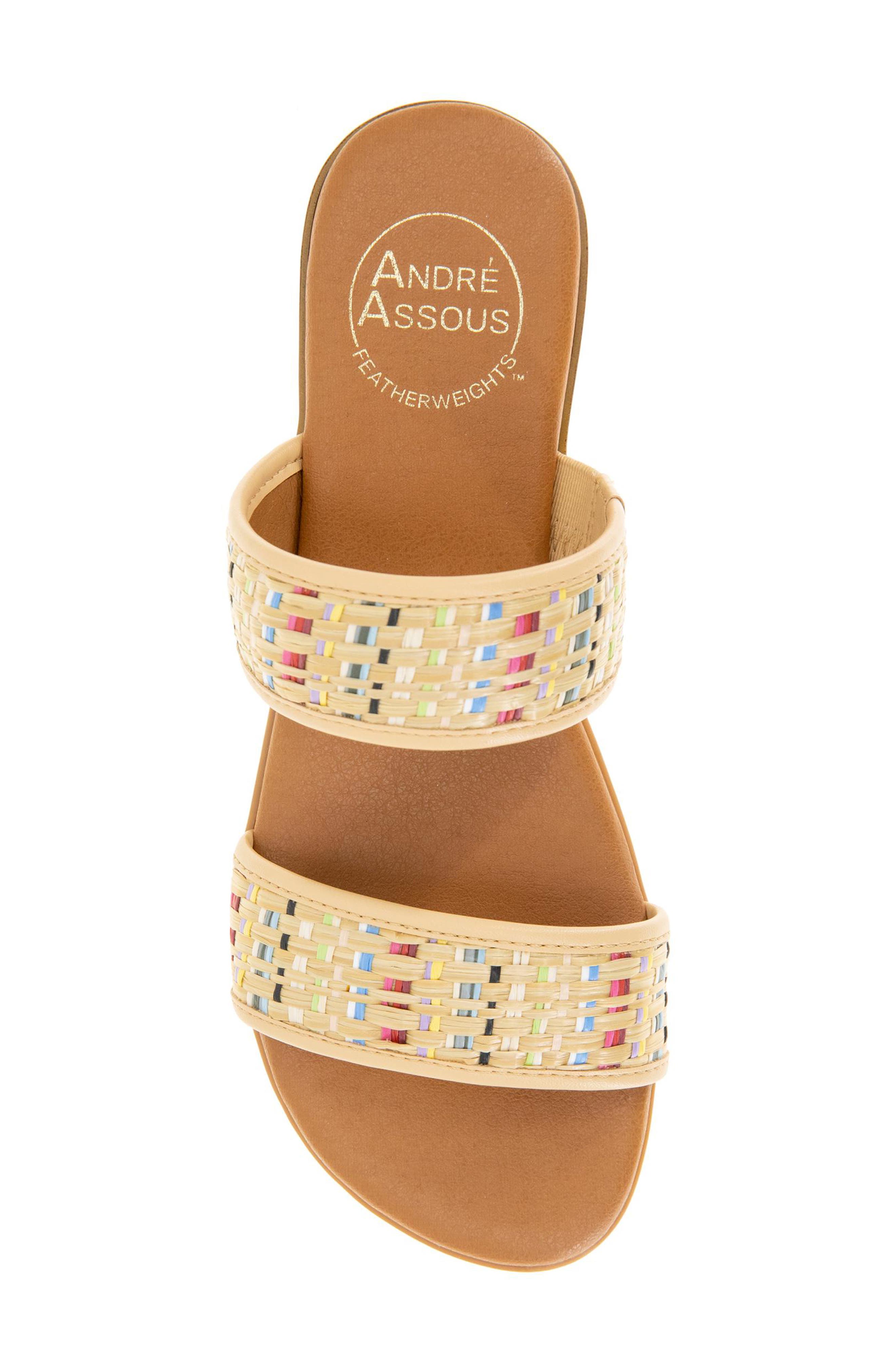 André Assous Nabila Slide Sandal, Alternate, color, Natural Multi