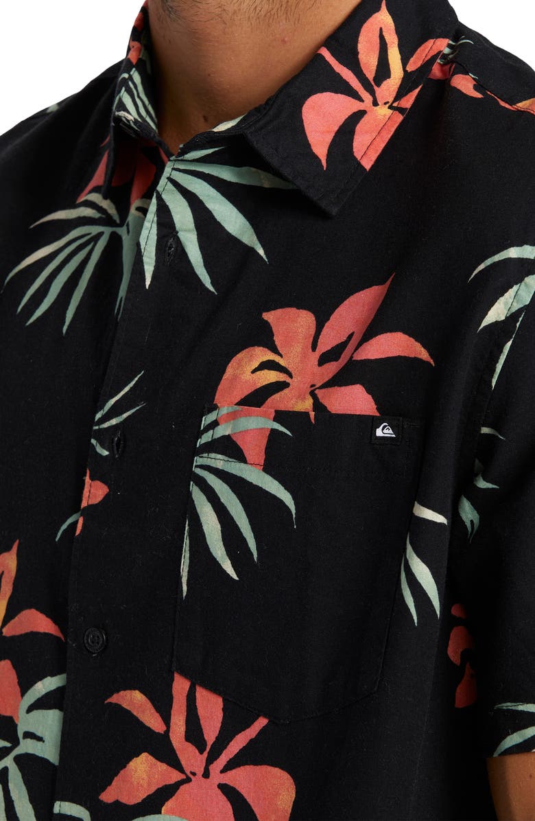 Quiksilver Apero Floral Short Sleeve Button-Up Shirt, Alternate, color, 