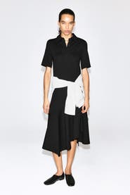 COS Flared Jersey Midi Shirt Dress