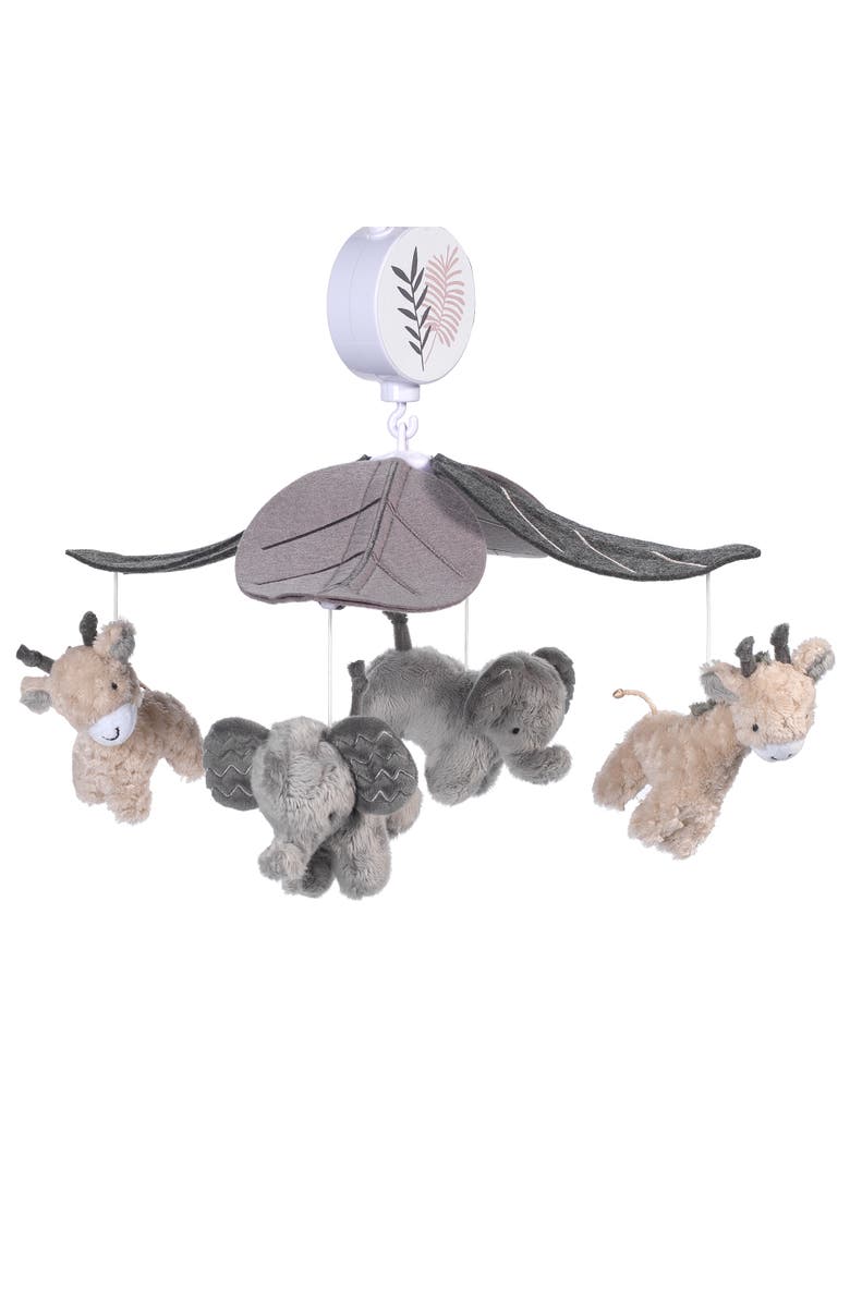 Lambs & Ivy Baby Jungle Animals Musical Crib Mobile Soother Toy, Alternate, color, Gray