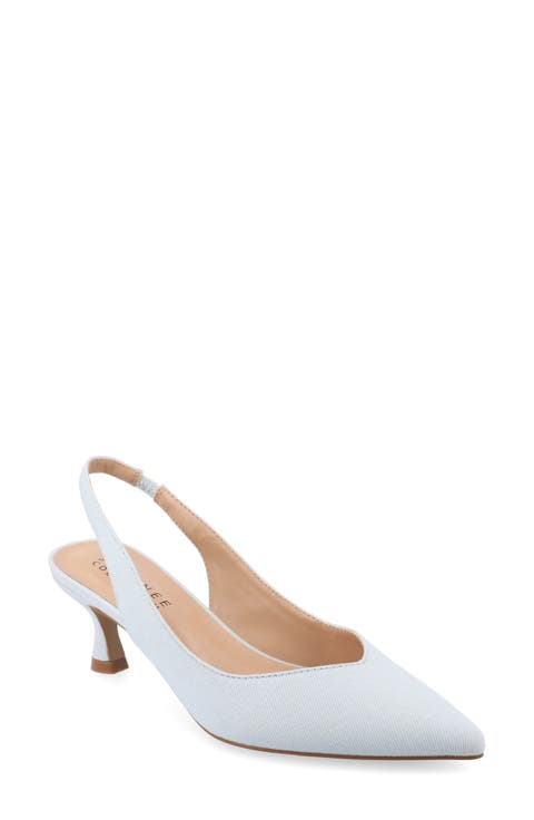 Mikoa Snake Embossed Slingback Pump (Wide Width Available) (Women)