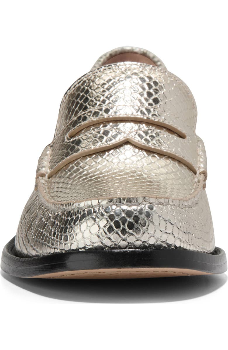 Cole Haan Lana Luxe Penny Loafer, Alternate, color, Gold Snake Print Leather