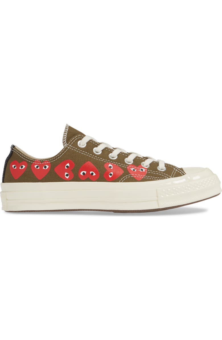 Comme des Garçons PLAY x Converse Gender Inclusive Chuck Taylor<sup>®</sup> All Star<sup>®</sup> Low Top Sneaker, Alternate, color,