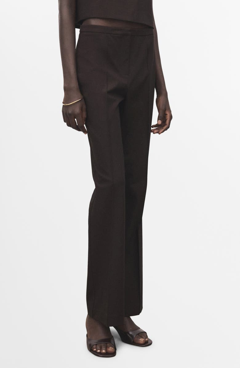 MANGO Flare Pants, Main, color, Grey