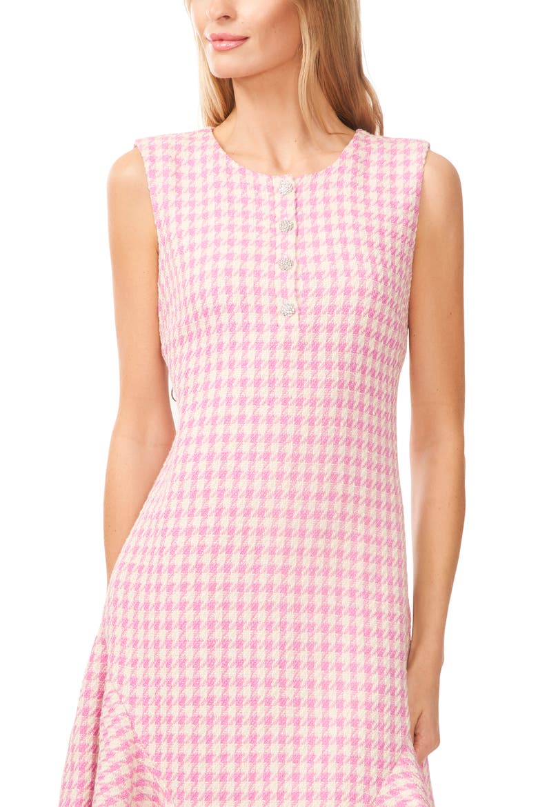Tweed A-Line Minidress, Alternate, color, PINK/ NEW IVORY