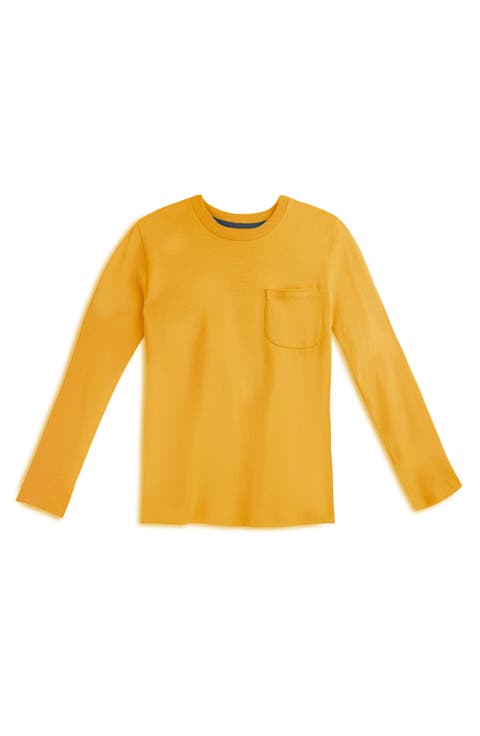 Organic Cotton Kids Long Sleeve Pocket T-Shirt