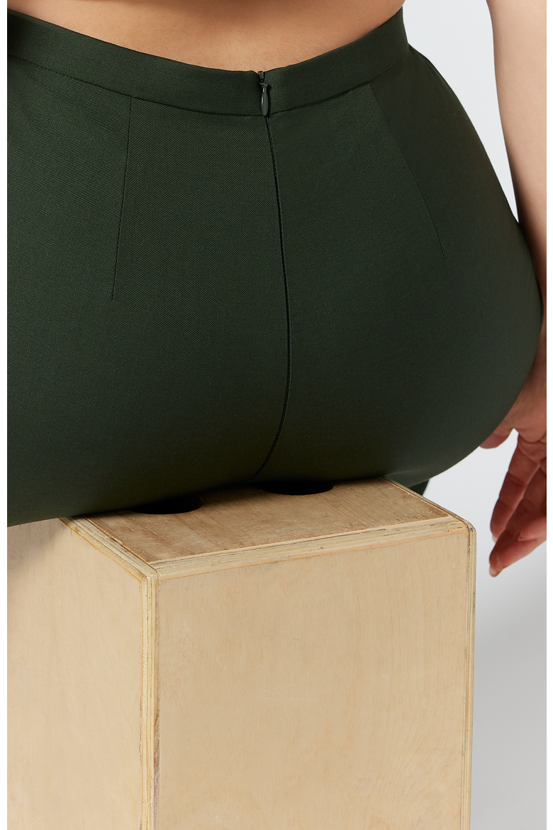 The Wool Wide Leg Pant For Full Hips And Thighs, Alternate, color, Green