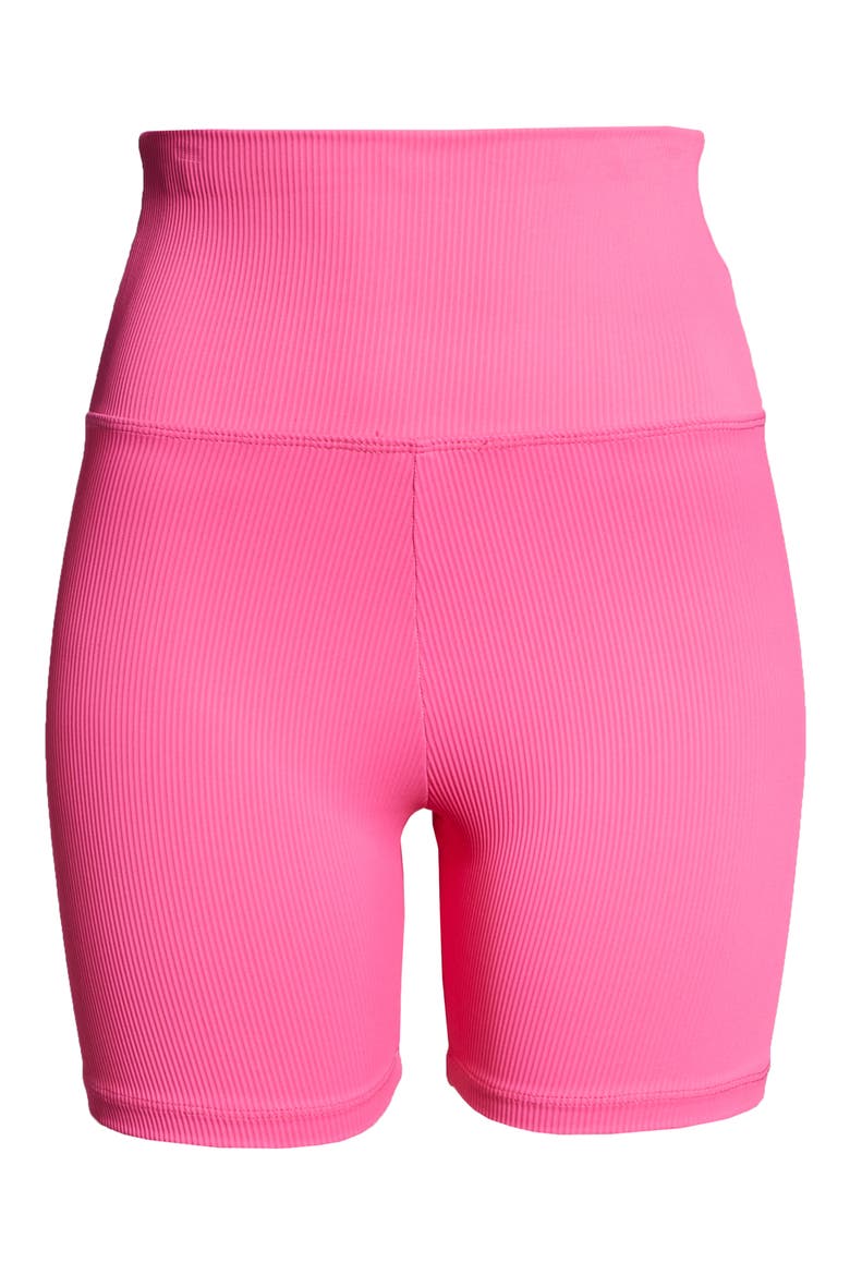 Rib Bike Shorts, Alternate, color, NEON PINK