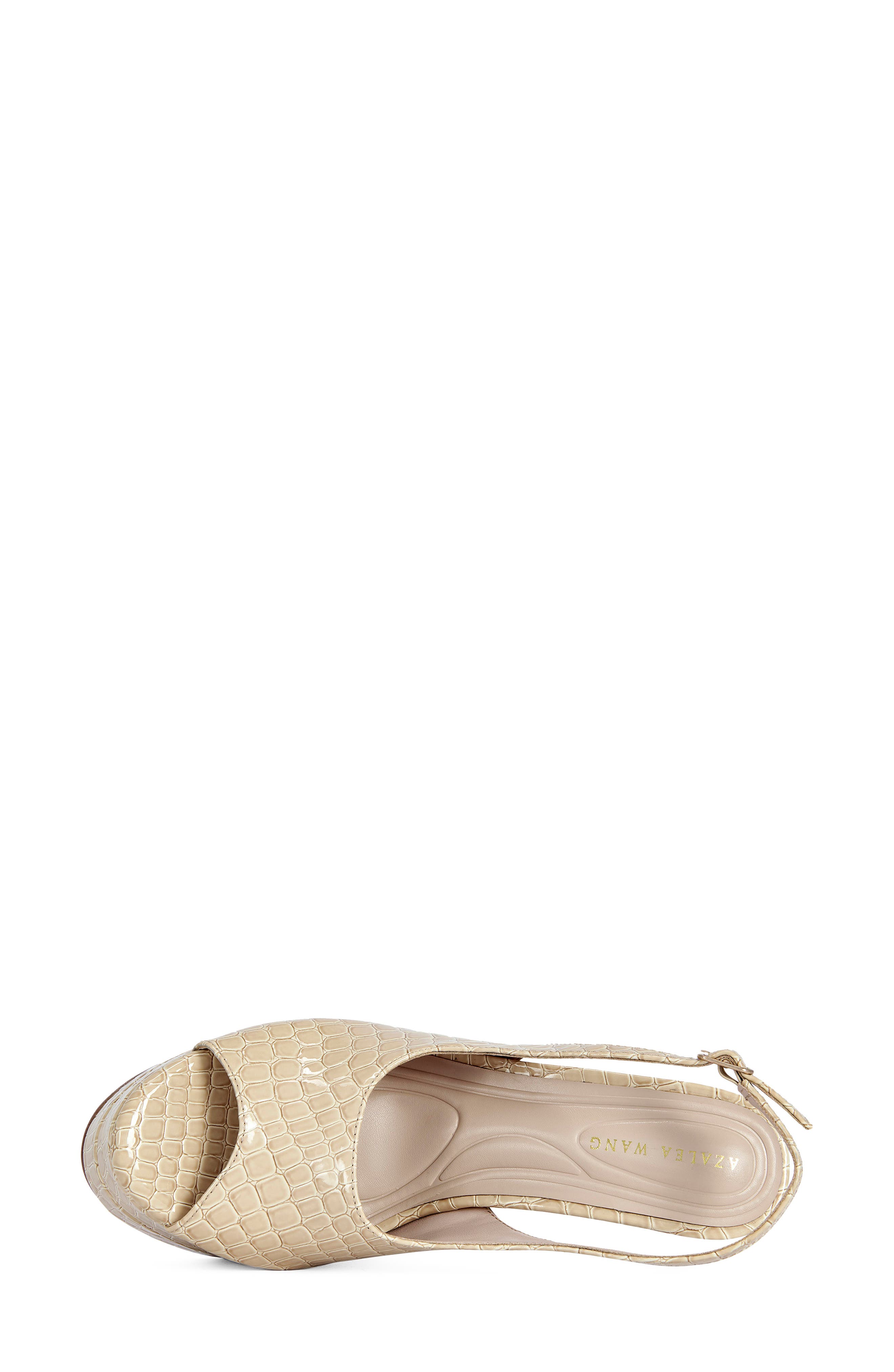 AZALEA WANG Exactly Slingback Platform Peep Toe Pump, Alternate, color, 