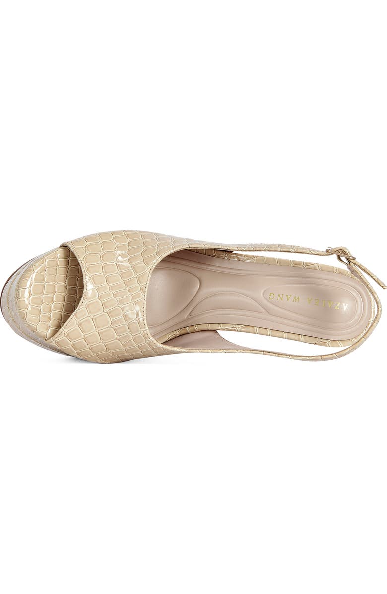 AZALEA WANG Exactly Slingback Platform Peep Toe Pump, Alternate, color,