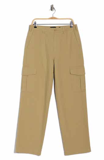 Vince Flat Front Cotton & Linen Cargo Pants