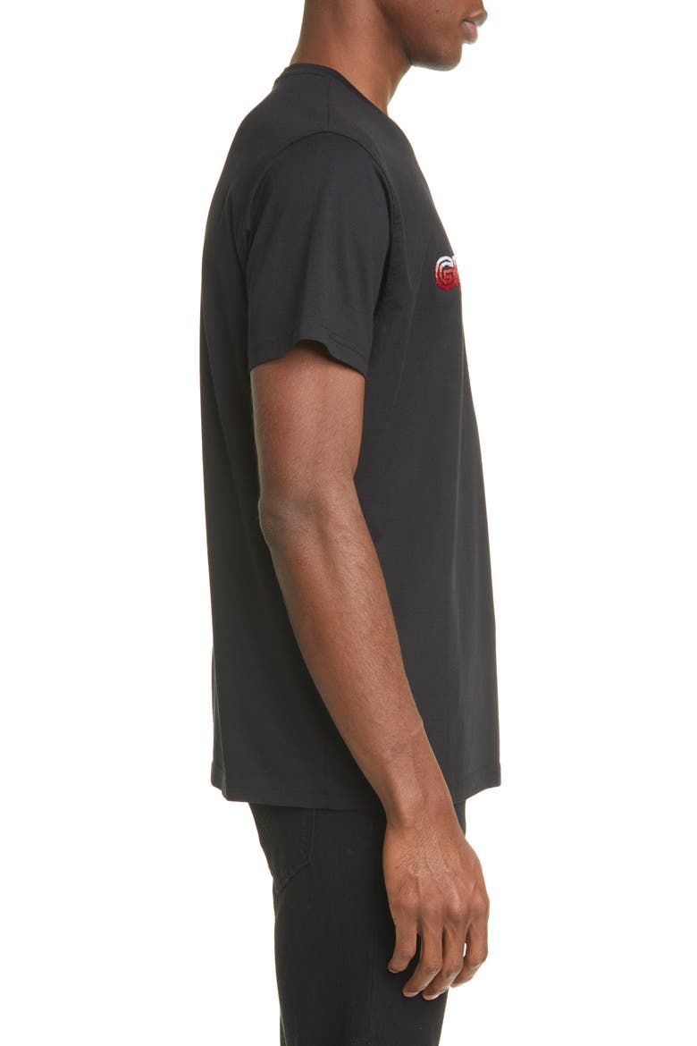 Logo Embroidered T-Shirt, Alternate, color, BLACK
