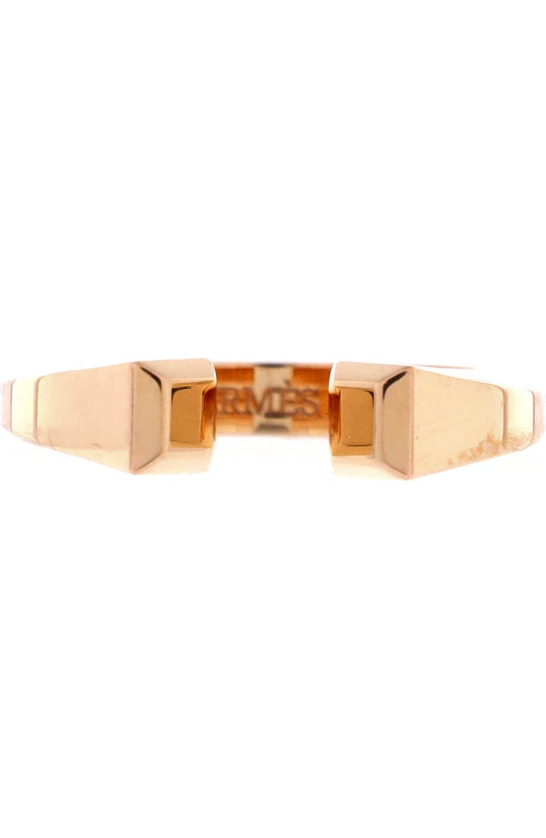 Pre-Owned Hermes Clou de Forge Ring 18K Rose Gold Small, Main, color, Rose Gold