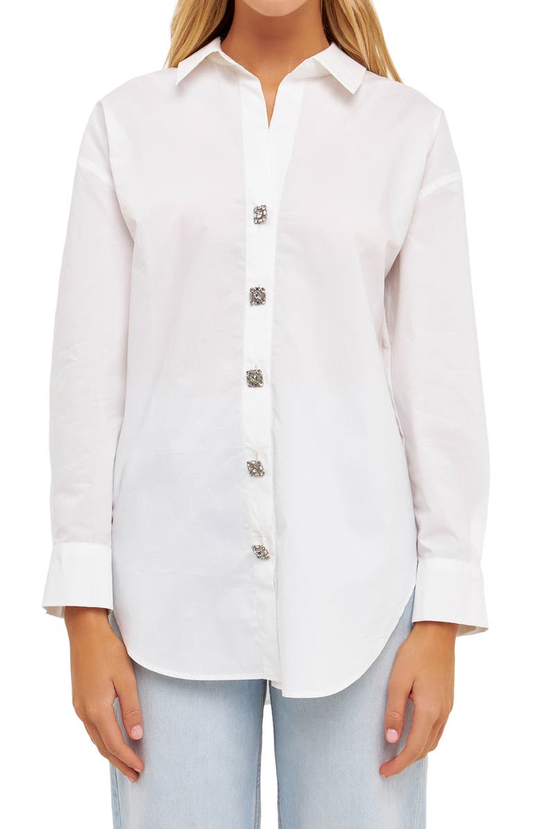 English Factory Embellished Shirt, Alternate, color, 