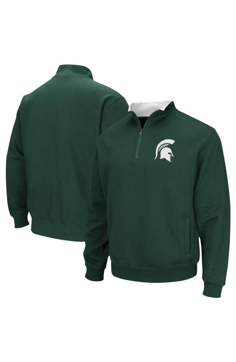 COLOSSEUM Men's Colosseum Green Michigan State Spartans Big & Tall Tortugas Quarter-Zip Jacket, Alternate, color,