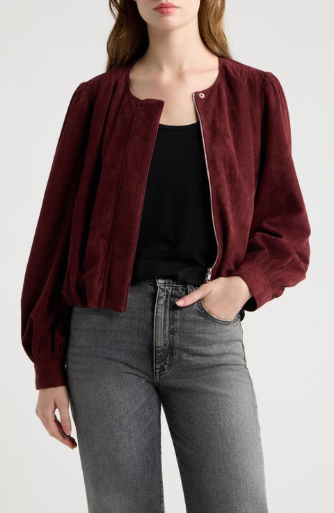 Donna Faux Suede Jacket
