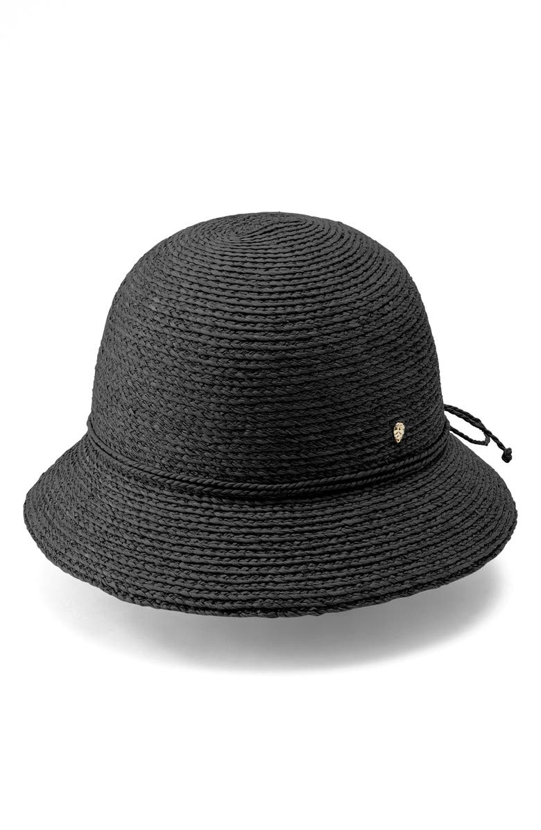 Helen Kaminski Valence 9 Straw Cloche, Main, color, Charcoal