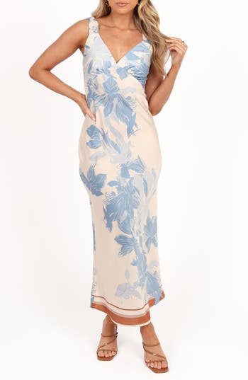 Petal And Pup Petal & Pup Lizza Satin Maxi Dress In Neutral