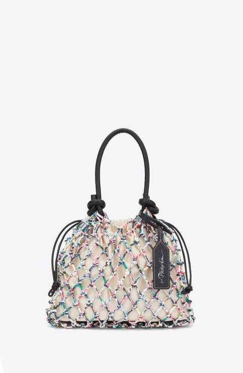Printed Macrame Mini Sac Handbag