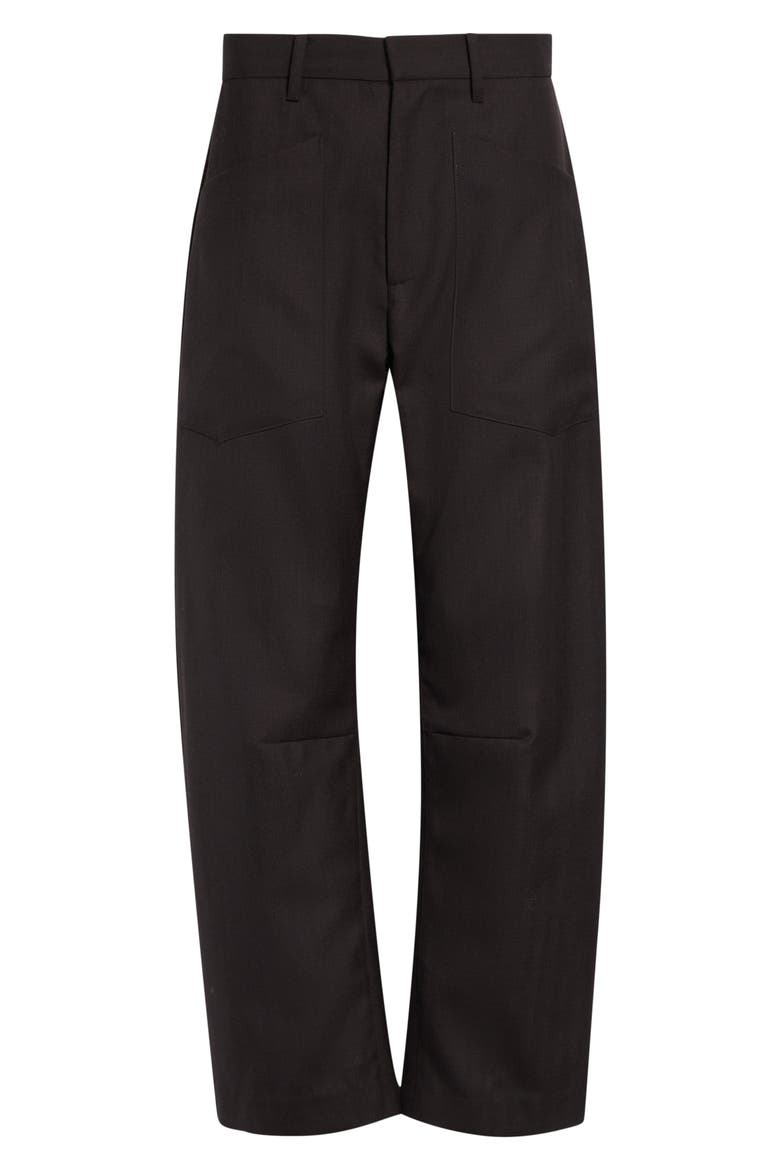 Shon Wool Ankle Pants, Alternate, color, BROWN HERRINGBONE