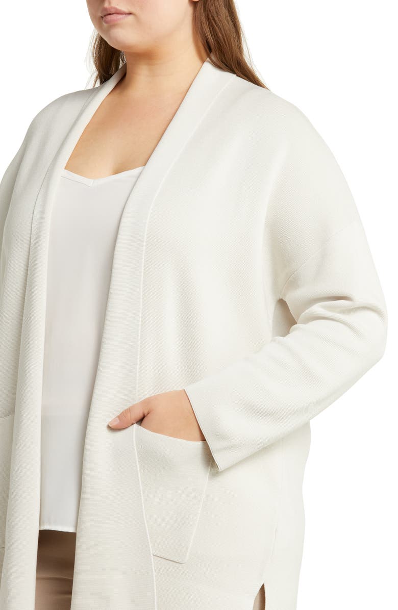 Eileen Fisher Silk & Organic Cotton Longline Cardigan, Alternate, color,