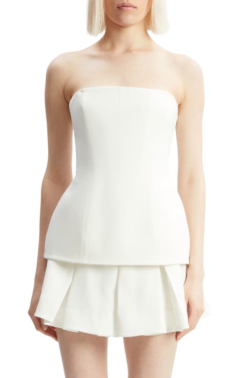 Helenia Longline Strapless Crepe Top