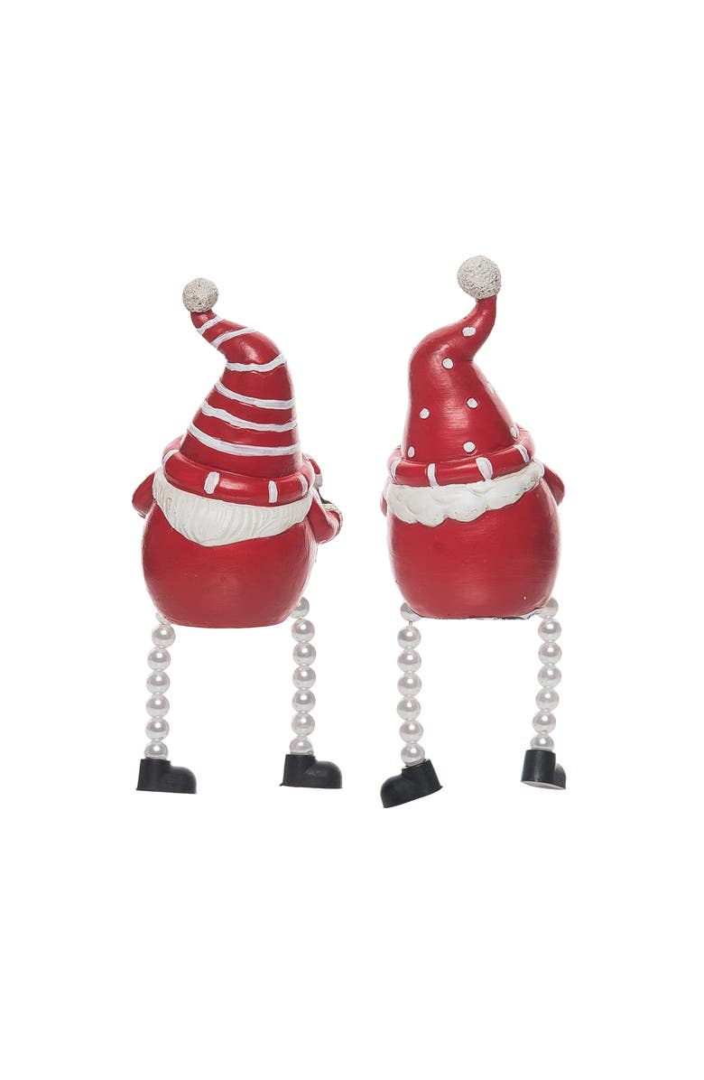 Transpac Christmas Resin Happy Holidays Gnome Sitter Set of 2, Alternate, color, Multi