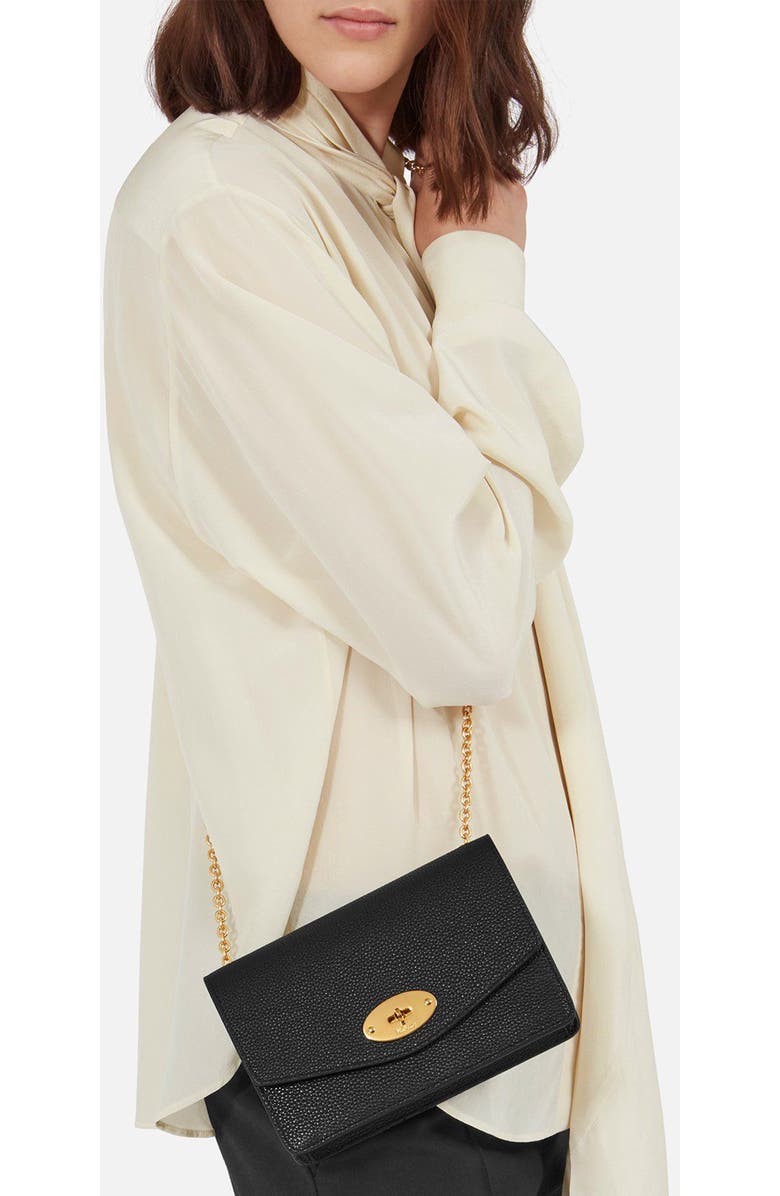 Mulberry Small Darley Leather Clutch, Alternate, color, Black