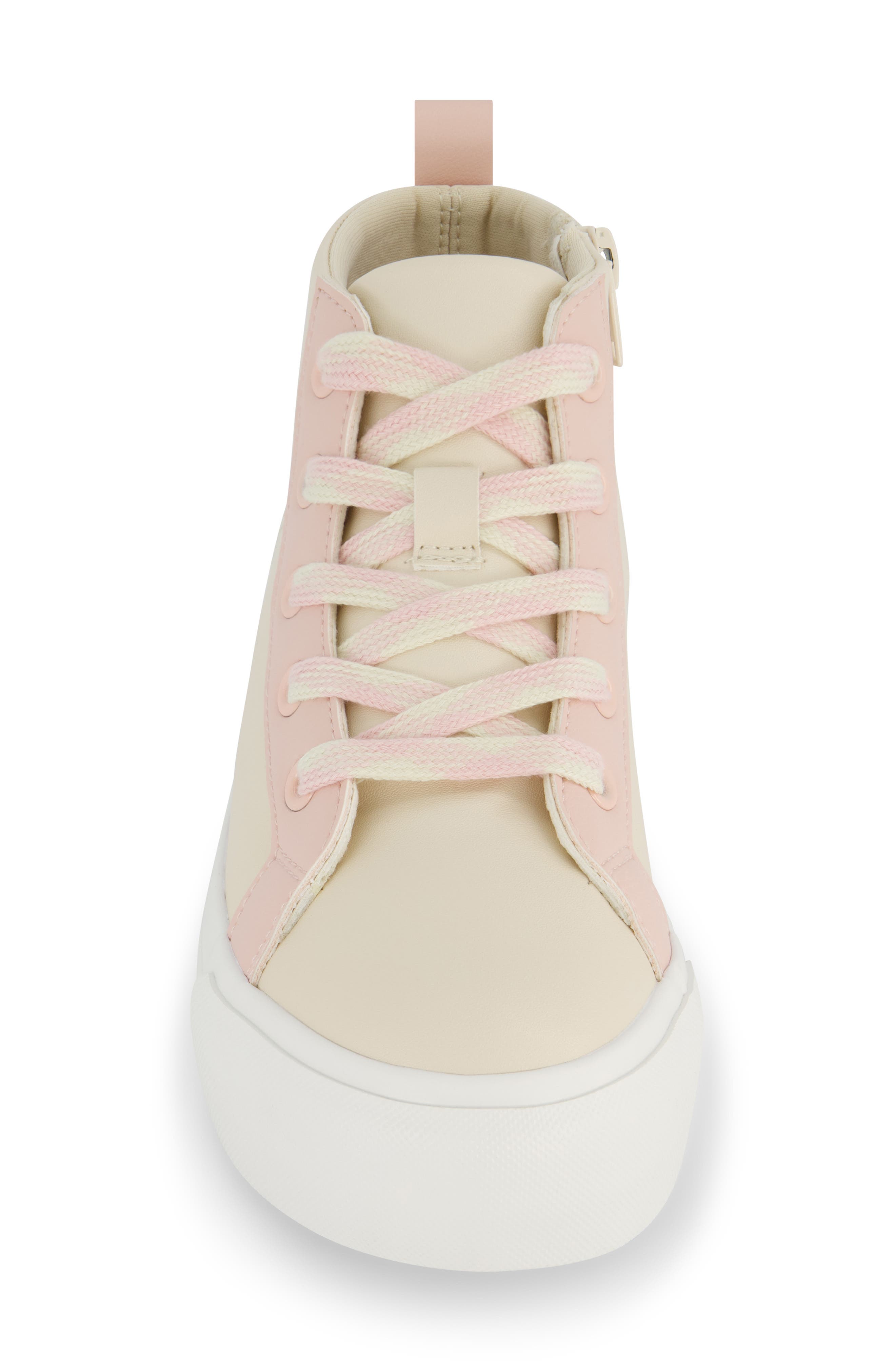 DKNY Kids' Katie Laney High Top Sneaker, Alternate, color, Cream