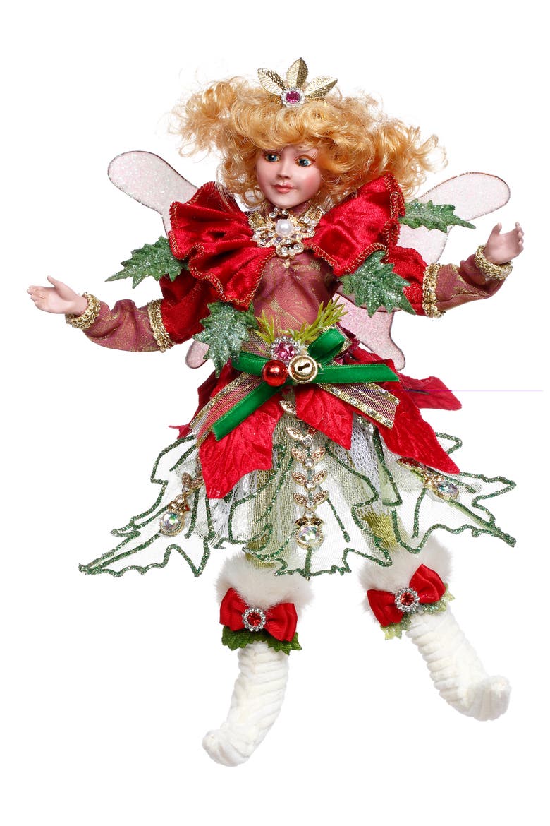 Holly Bells Fairy, Small, Main, color, Red