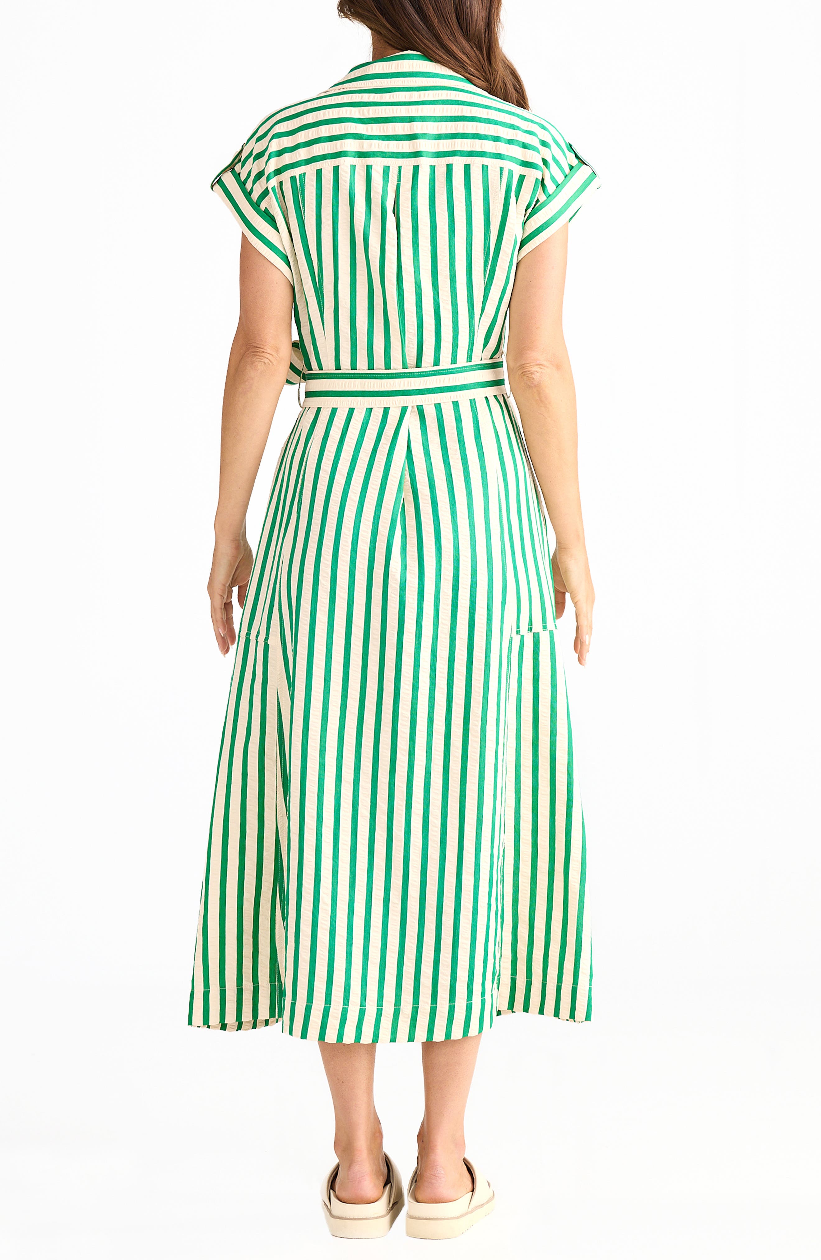 Portia Stripe Maxi Shirtdress - image 2
