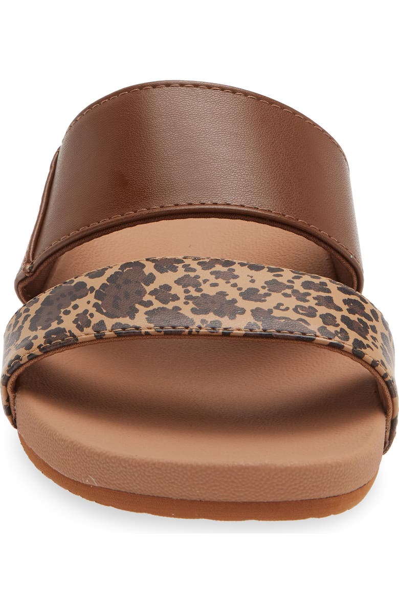 Reef Kaia Slide Sandal, Alternate, color, Brown Leopard