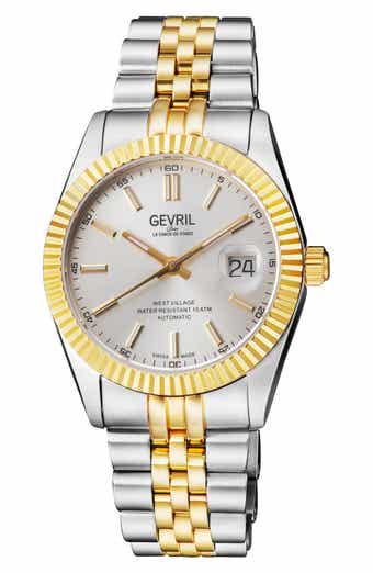 GEVRIL Men's West Village Automatic Stainless Steel Bracelet Watch, 40mm
