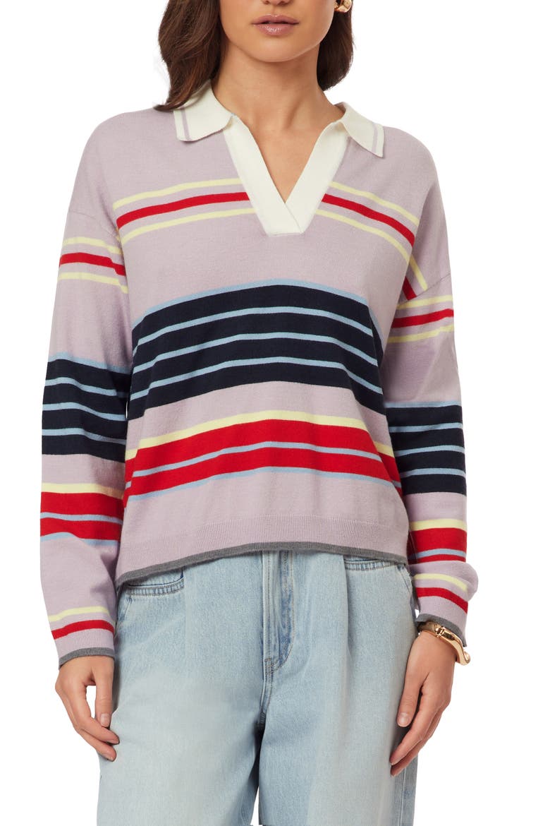 Rugby Sweater, Main, color, IRIS ENGINEERED STRIPE