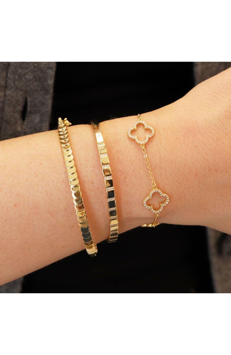 The Lovery Fine Jewelry Wave Bangle, Alternate, color, Gold Plated Sterling Silver