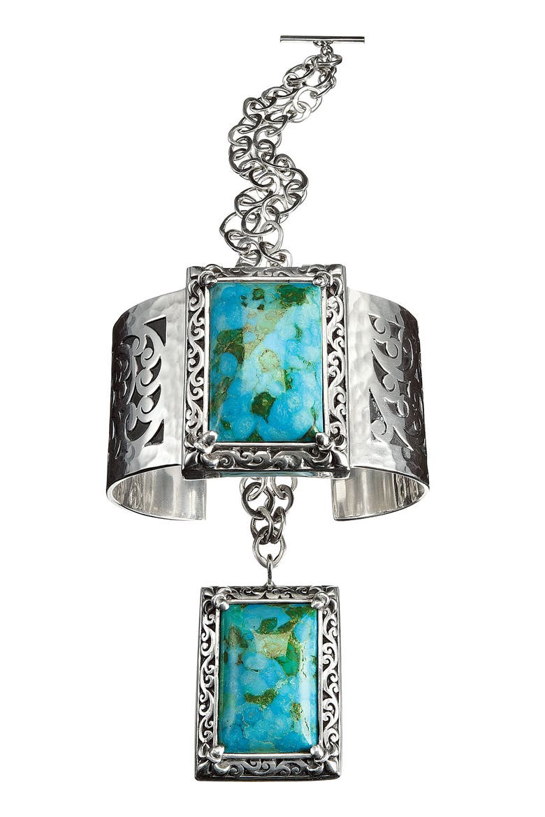 Turquoise Pendant Necklace, Alternate, color, STERLING SILVER/ TURQUOISE