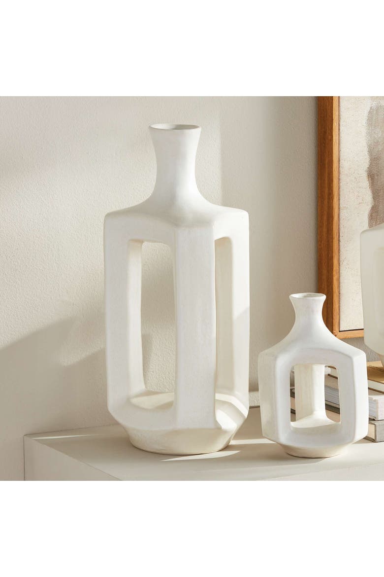 Sonya Vase Tall, Alternate, color, White