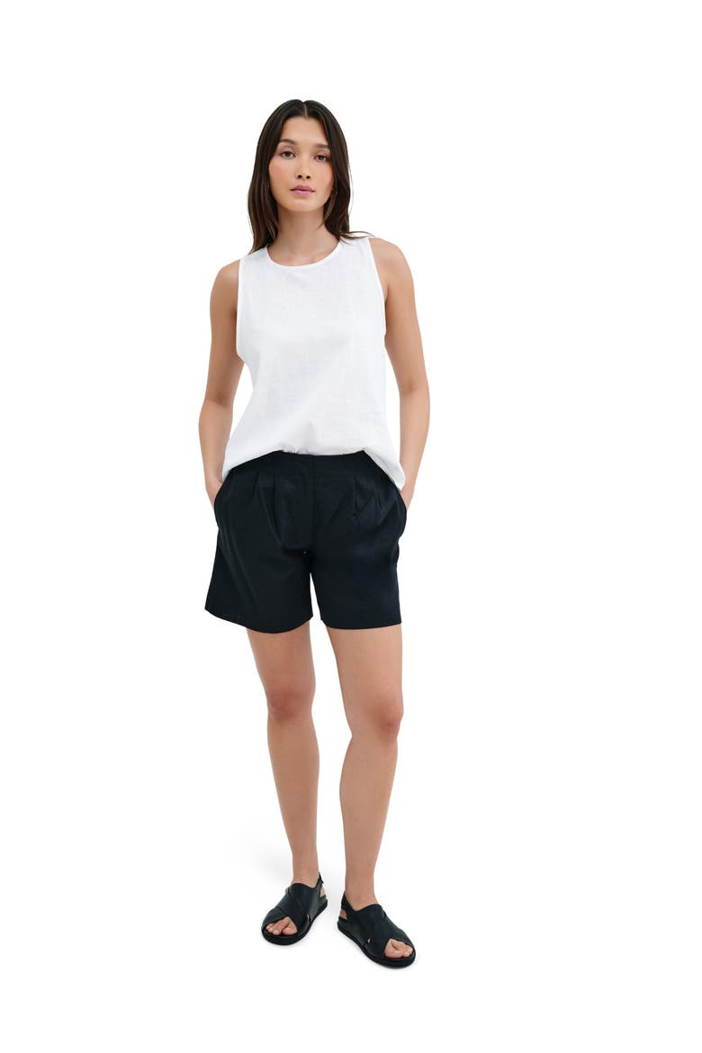 Mckinley Sleeveless Linen & Cotton Top, Alternate, color, WHITE