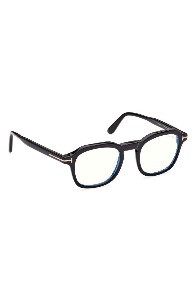 TOM FORD 49mm Blue Light Blocking Glasses, Alternate, color,