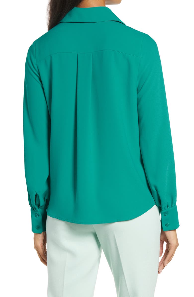 Halogen<sup>®</sup> x Atlantic-Pacific Puff Sleeve Button-Up Shirt, Alternate, color,