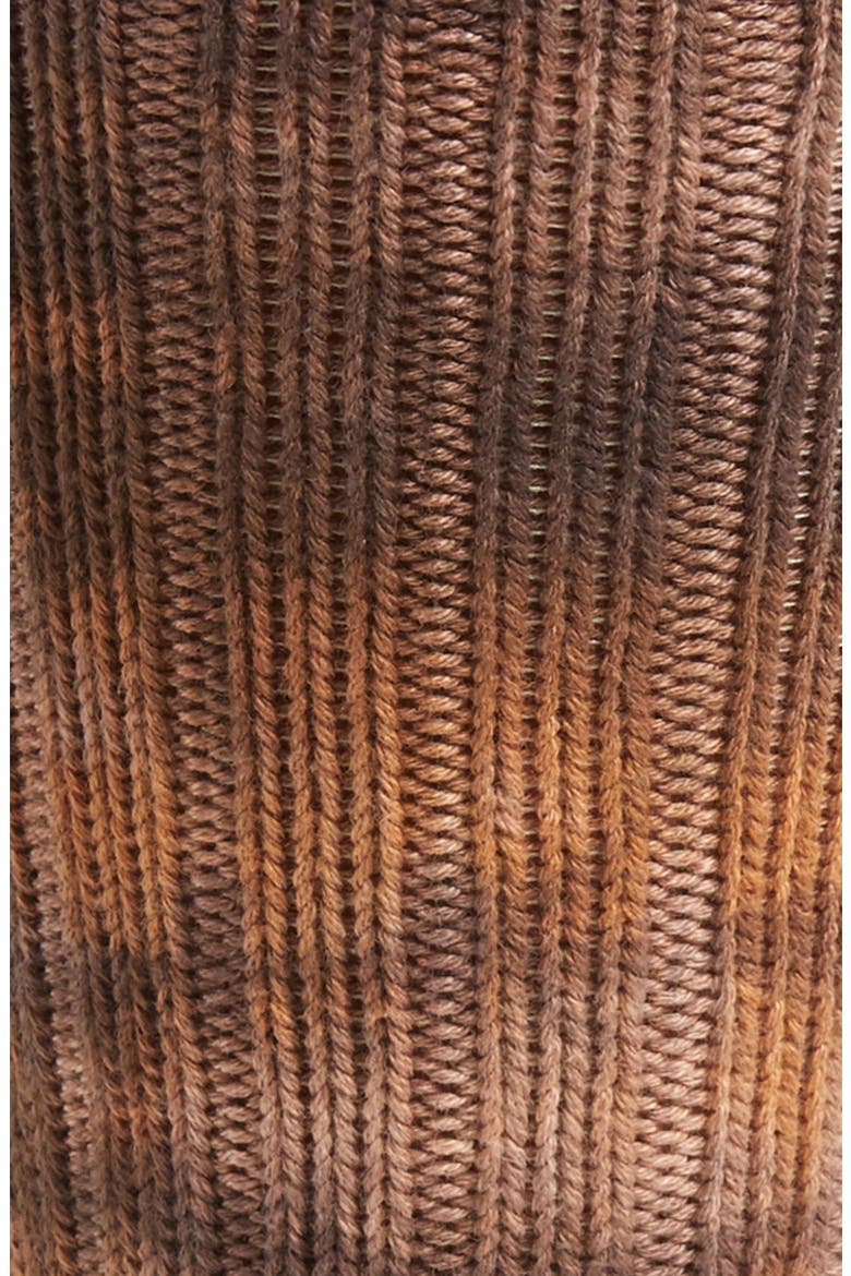 Uneven Dye Socks, Alternate, color, BROWN