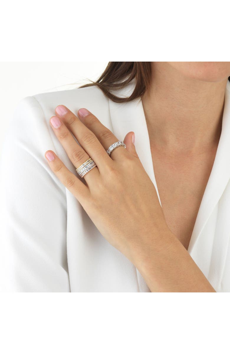 BY ADINA EDEN Princess Cut Eternity Band, Alternate, color, Silver